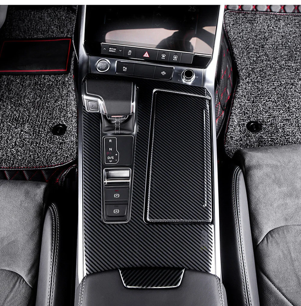 

Auto decorative panel For Audi A6L 19 stainless steel interior modification central control gear panel stickers
