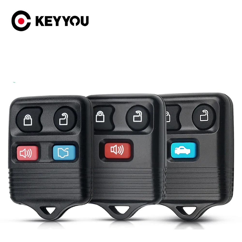Keyyou 3/4 Pulsante Remote Car Key Transit Keyless Entry Fob 315Mhz/433Mhz Per Ford Mazda Remote Control Clicker Trasmettitore