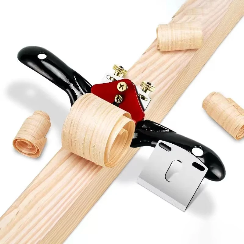 Hand Planer Wood Screw Planer Shave Wood Cutting Edge 9"/215mm With Spare Blade for Carpenter Manual Woodworking Tools