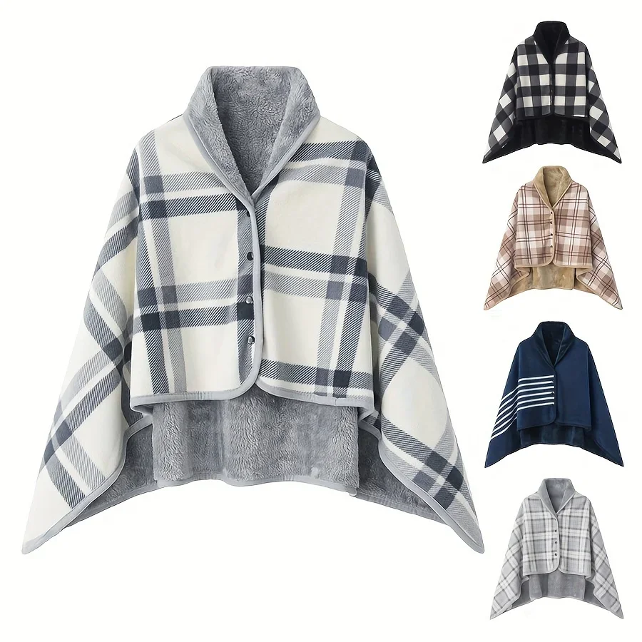 Lazy Blanket Hooded Flannel TV Blanket Lazy Clothes Pajamas Sweater
