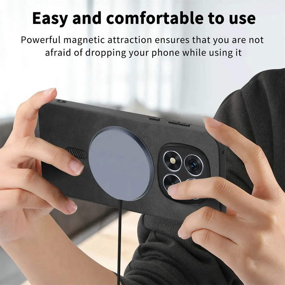 Luxury Leather Back Cover with Wireless Charging Compatibility