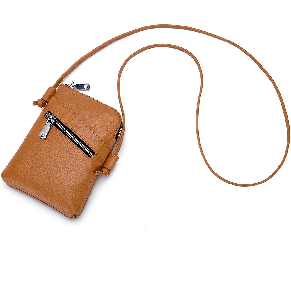 

Новая мини сумка через плечо из натуральной кожи, одноцветная женская сумка для отдыха, модная сумка через плечо, кошелек на молнии, портативный 2021