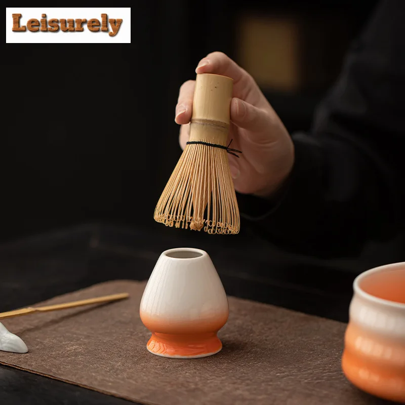 9pc/set Thread Gradient Ceramic Matcha Tools Kit Japanese Tea Ceremony Large Matcha Bowl Ea Powder Whisk Filter Screen Supplies