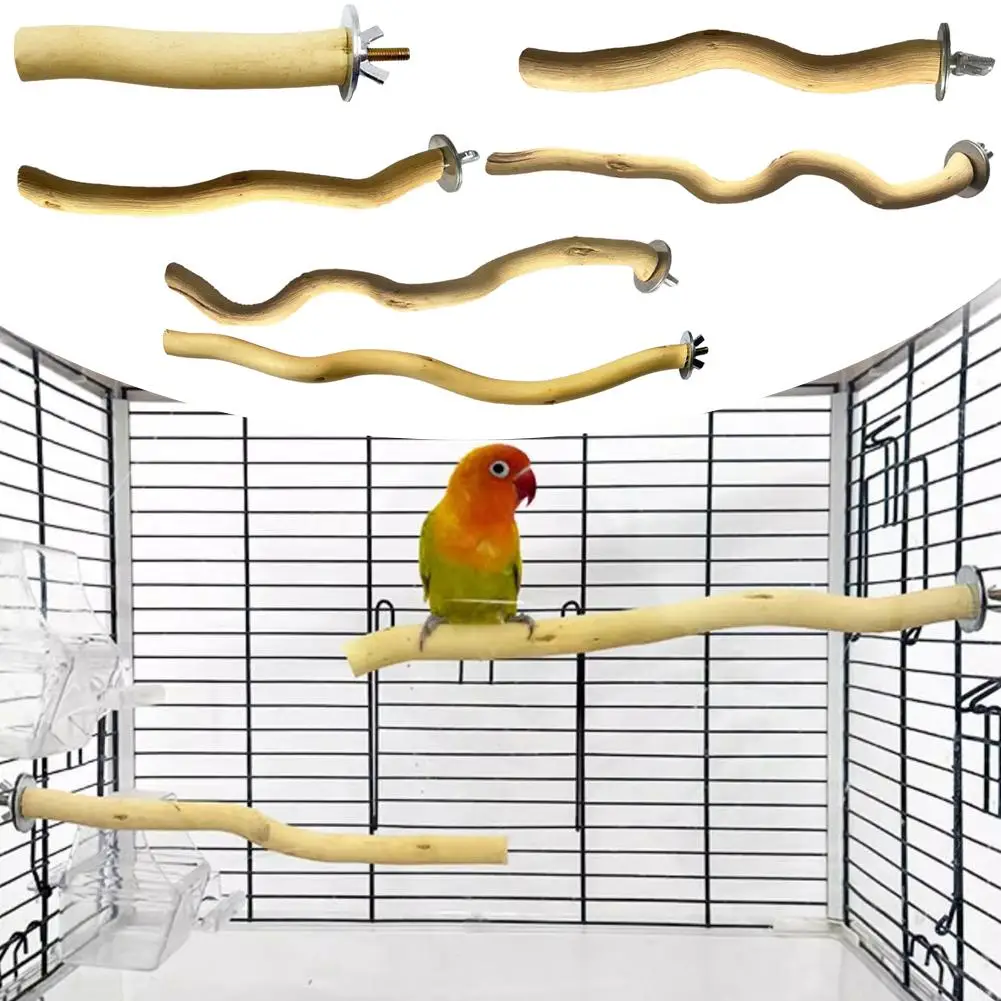 Natural Parrot Perch Bird Stand Tree Stick Paw Grinding Toys Standing Accessories Branches Climbing Bird Fork Birdcage V1X9 parrot toy bird toy bird perch stand