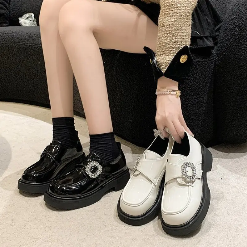 Women's high-heeled shoes Fashion high-heeled shoes Platform high-heeled shoes Lolita Mary Jane Loafers Shoes for Woman Spring