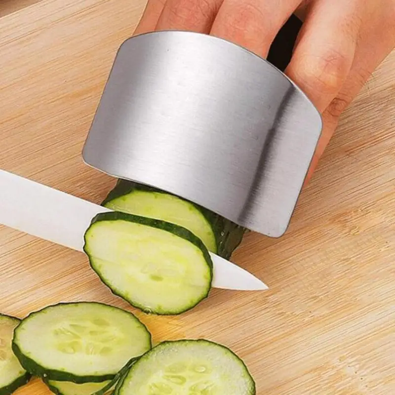 Finger Protector Stainless Steel Safe for Vegetable Cutting Kitchen