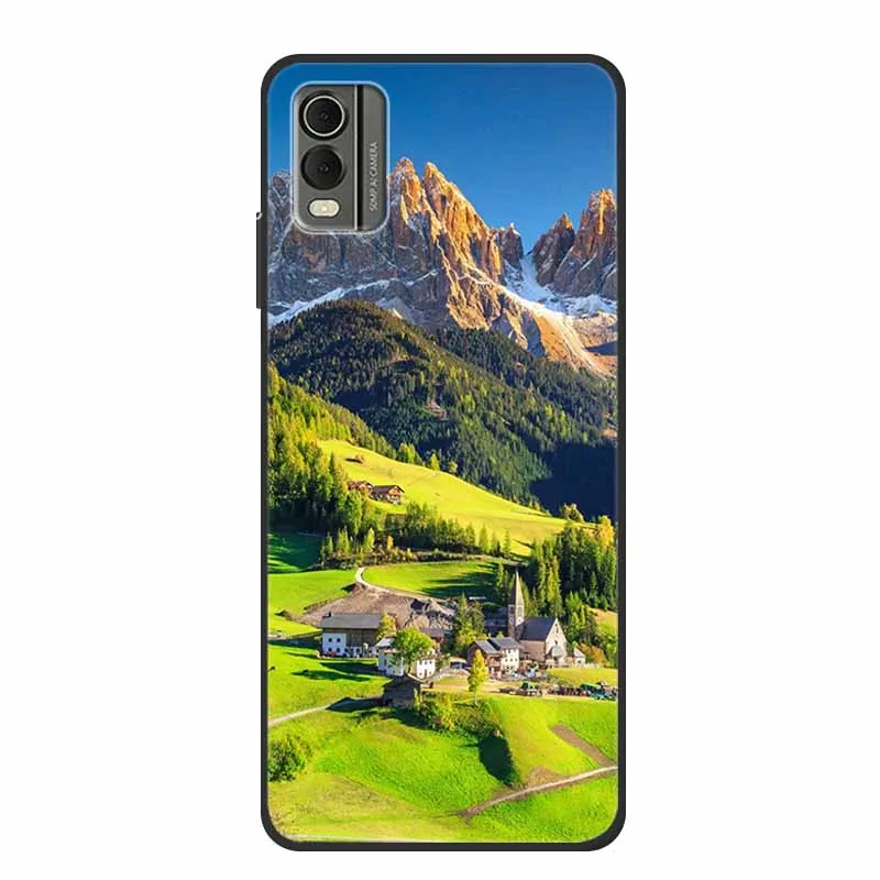 Luxury TPU Soft Silicone Back Cover with Lovely Floral Design - Shockproof Phone Protector