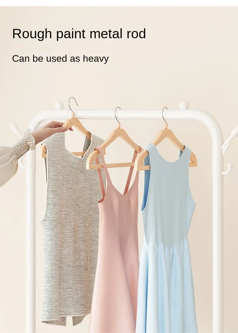 Metal Single Row Balcony Coat Rack Black Coat Garments Rack