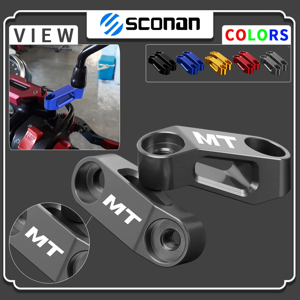 

For YAMAHA MT01 MT03 MT07 MT09 MT10 MT125 MT 07 MT 09 MT 03 Motorcycle Accessories Rear view Mirror Extension Bracket Holder