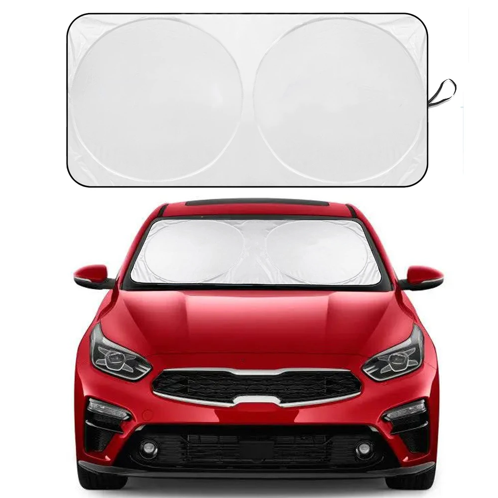 Car Sun Shade Cover Parasol Coche Logo Windshield Sunshade Front Window Auto Sun Visor Emblem