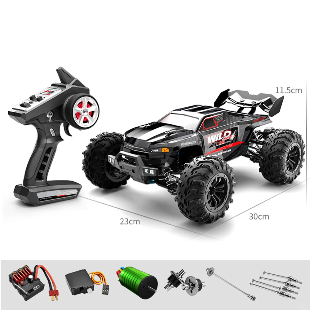 JJRC Q117-B 1/16 2.4G 4WD High Speed RC Car Brushless Motor RC Racing Car Drift Off Road Vehicle Gift Toy 70 KM/h - Black 6