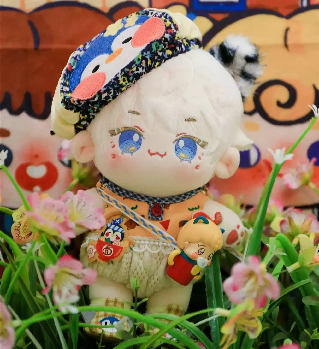 

Anime Jujutsu Kaisen Cute Satoru Gojo Cosplay Plush Stuffed Doll Body Cotton Change Clothes Plushie Pillow 20cm In Stock