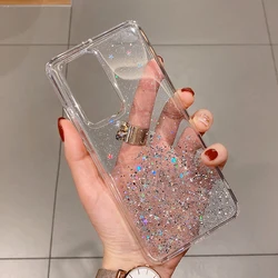 Sparkling Glitter Bling Phone Case Cover - Galaxy Note20 (Clear)