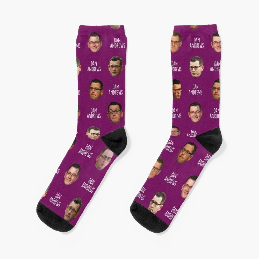 

Dan Andrews - Purple Face Pattern Socks funny gifts Stockings man Socks Female Men's
