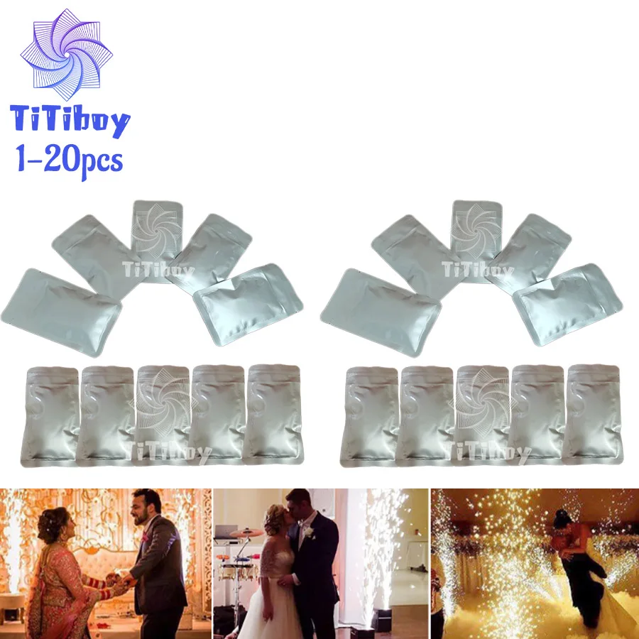 

1-20 bags Ti Powder Cold Spark Machine Consumable 200g Cold Sparkular Machine Composite Metal Indoor Stage Light Effect