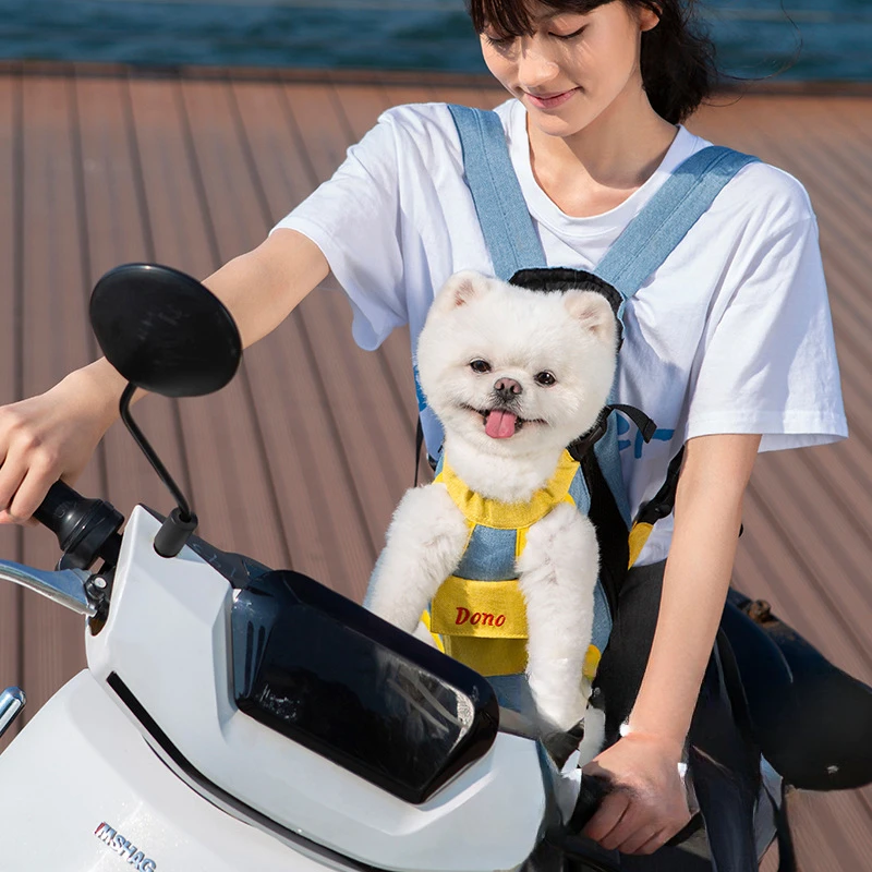 Canvas Pet Bag Dog Bag Portable Travel Backpack Outdoor Cat Mesh Cloth Chest Four Legged Backpack Travel Four Seasons Pet