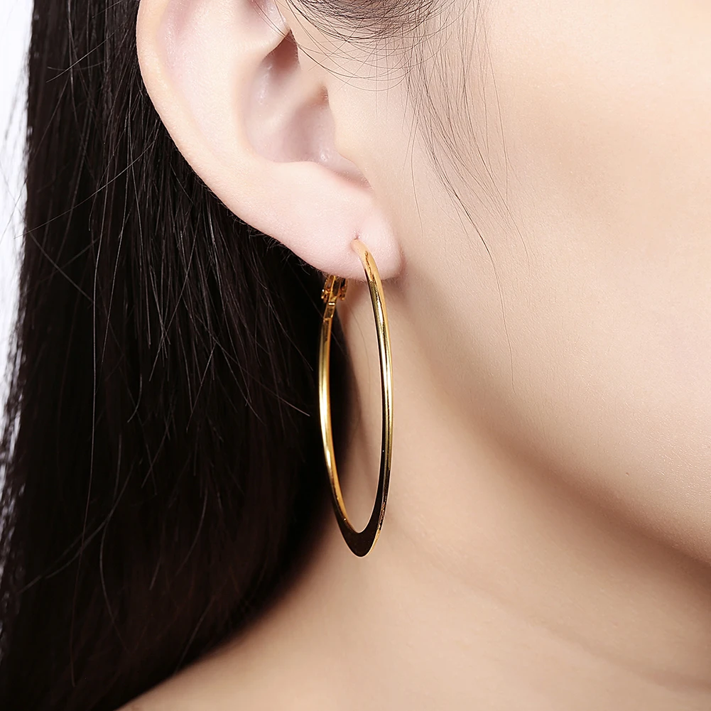 Simple Earrings For Women Fashionable and Exaggerated Design 18K Gold Plated Fashion Party Jewelry Woman Earrings