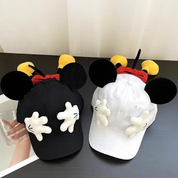 Disney Ears NEW Baby Accessories Cute Mickey Mouse Doll Girl Hat Creative Cartoon Sun Hat Kids Hat Christmas Gifts 1