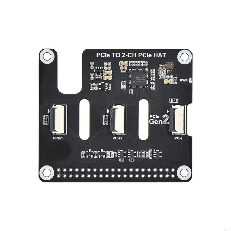 E21E 2 Lane PCle Expansion Board PCIe to 2CH PCIe FFC Adapter 16PIN Conncting for RPi 5 DIY Projects and Educational Use