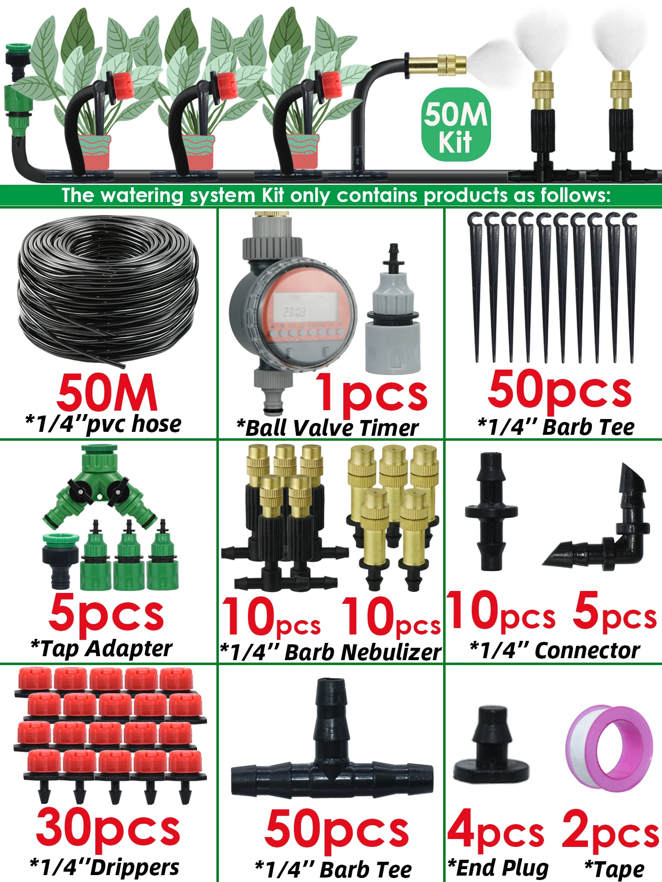 50M-Timer Water Kit
