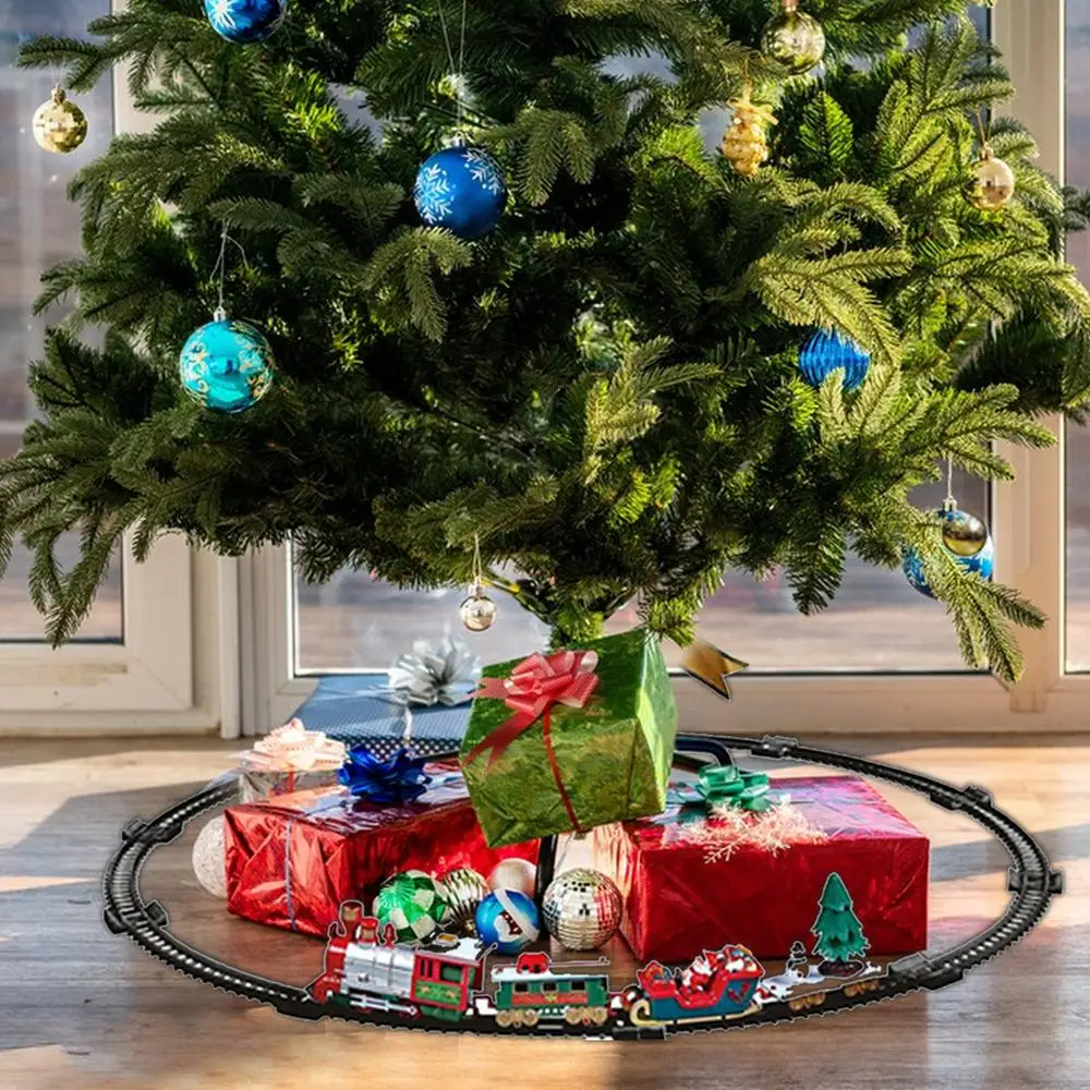 Christmas Train Electric Train Set for Christmas Tree Track Car Decoration Trains Noel Gift Xmas Tree Decoration