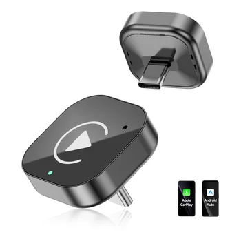 (Tipo C) Dongle carplay 2 en 1, carplay inalámbrico Apapter USB C/Android Auto USB C para converte con cable a Plug & Play inalámbrico 1
