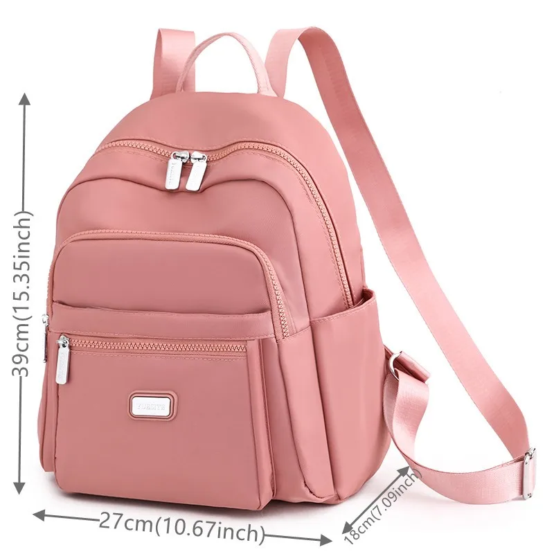 Women's Nylon Backpack Fashion Trend Travel Rucksack Large Capacity Schoolbag Handbag Lady Simplicity Leisure Both Shoulder Bags