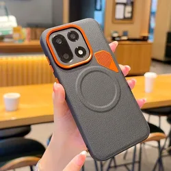 Enhanced Premium PU Leather Heat Dissipation Magnetic Phone Case for Oneplus Turbo 6V (Black)