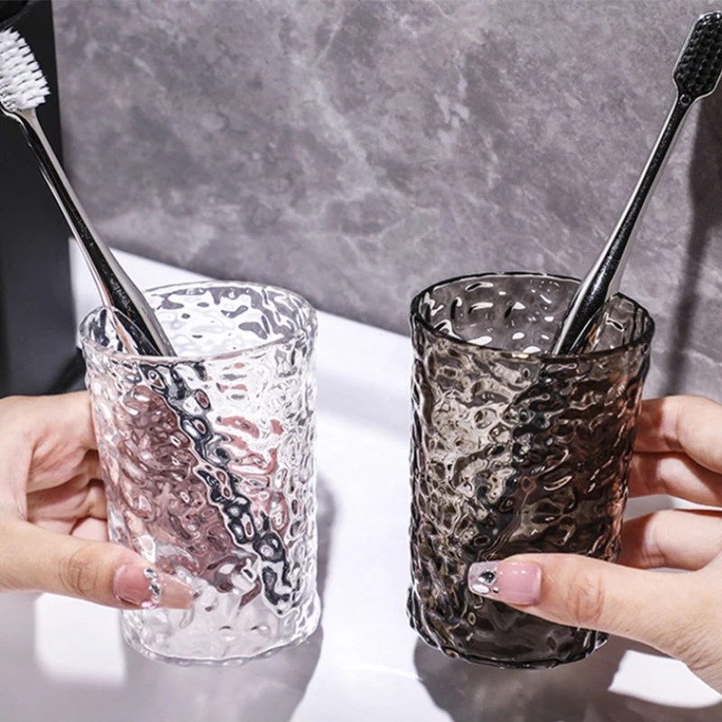 Bicchiere da bagno portatile in plastica con manico per spazzolino_voghion.com
