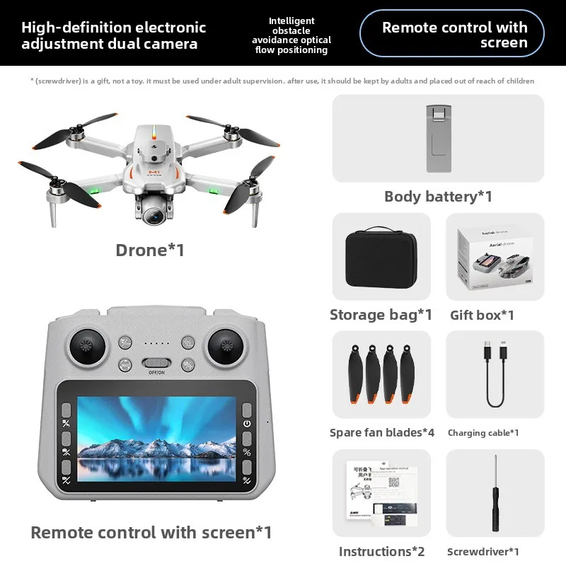 Drone pliable sans balais 4K double caméra GPS pour débutants