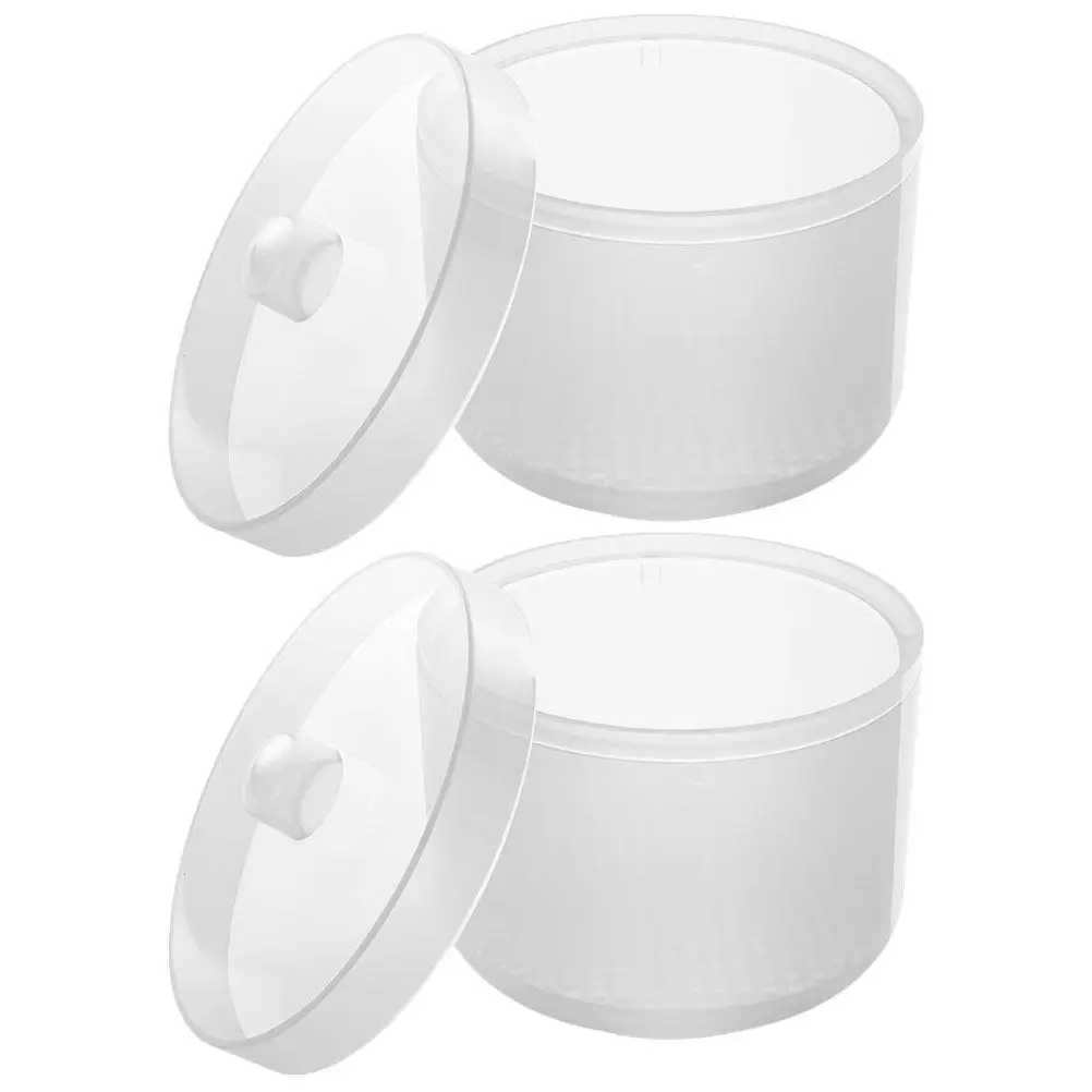 2Pcs 살균 컵 네일 도구 살균기 매니큐어 청소 상자 2-in-1 배수 탱크 고온..