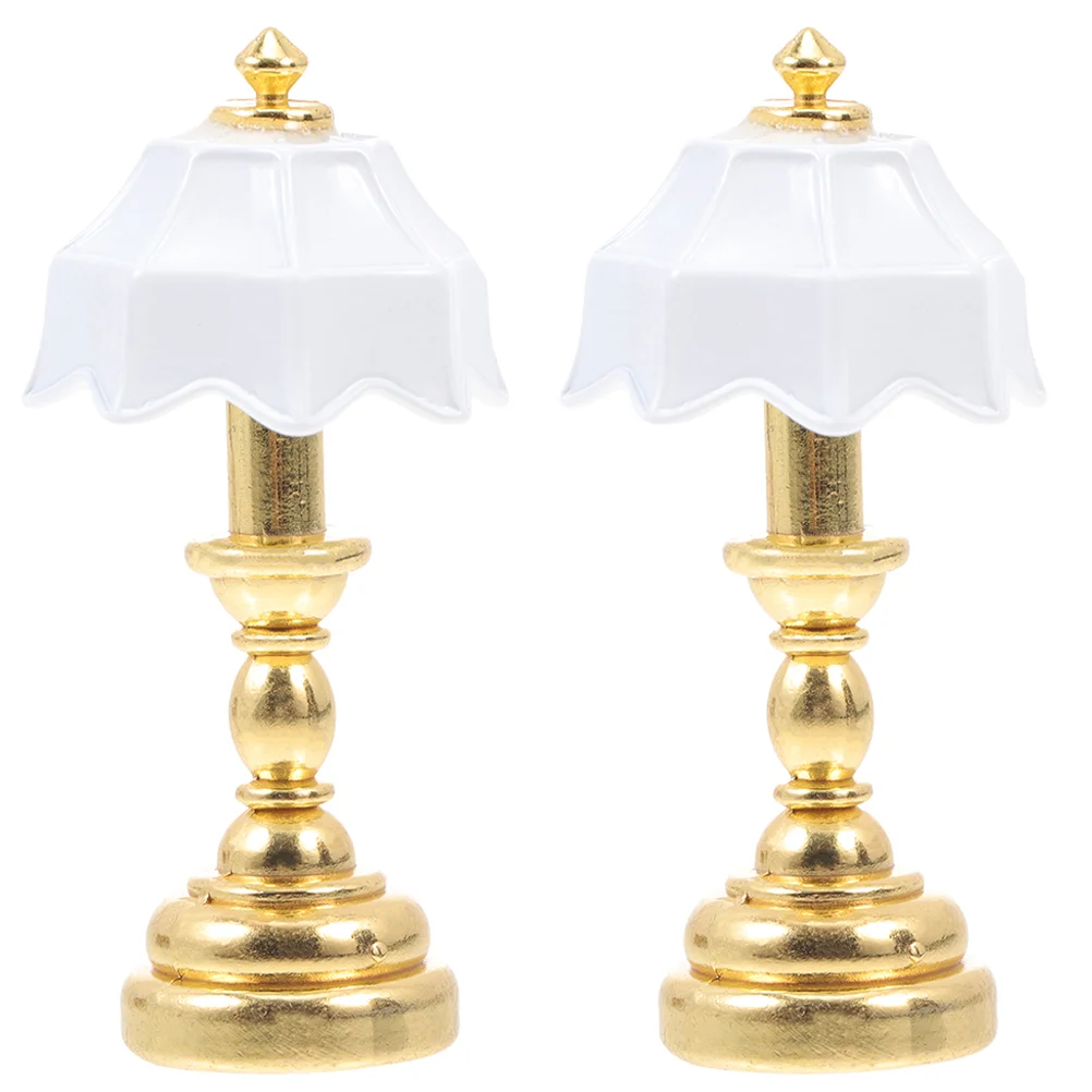 

Mini Bedside Lamp Adornment Metal Mini Light Decor Model Mini House Decor