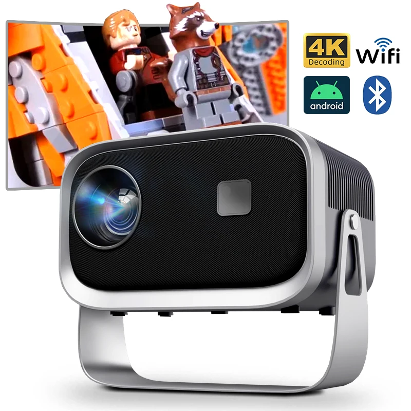A003 Ultra Android 11 Projector 3D Theater Home Cinema WIFI6 Sync IOS Smartphone 1080P 4K Movie LED Portable MINI Videoprojector