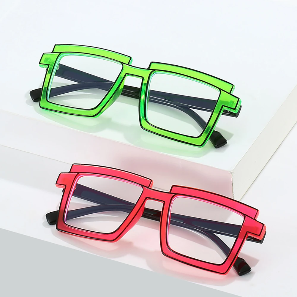 Blue Light Glasses Lightweight Computer Eyewear Anti Blue Light Spectacles Square Frame Cartoon  Glasses For Gaming Office