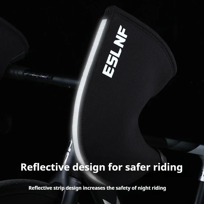 ESLNF Winter MTB Road Bike Gloves Windproof Warm Cycling Hand Guards Cold Handlebar Gloves Handlebar Warmer Equipment 2