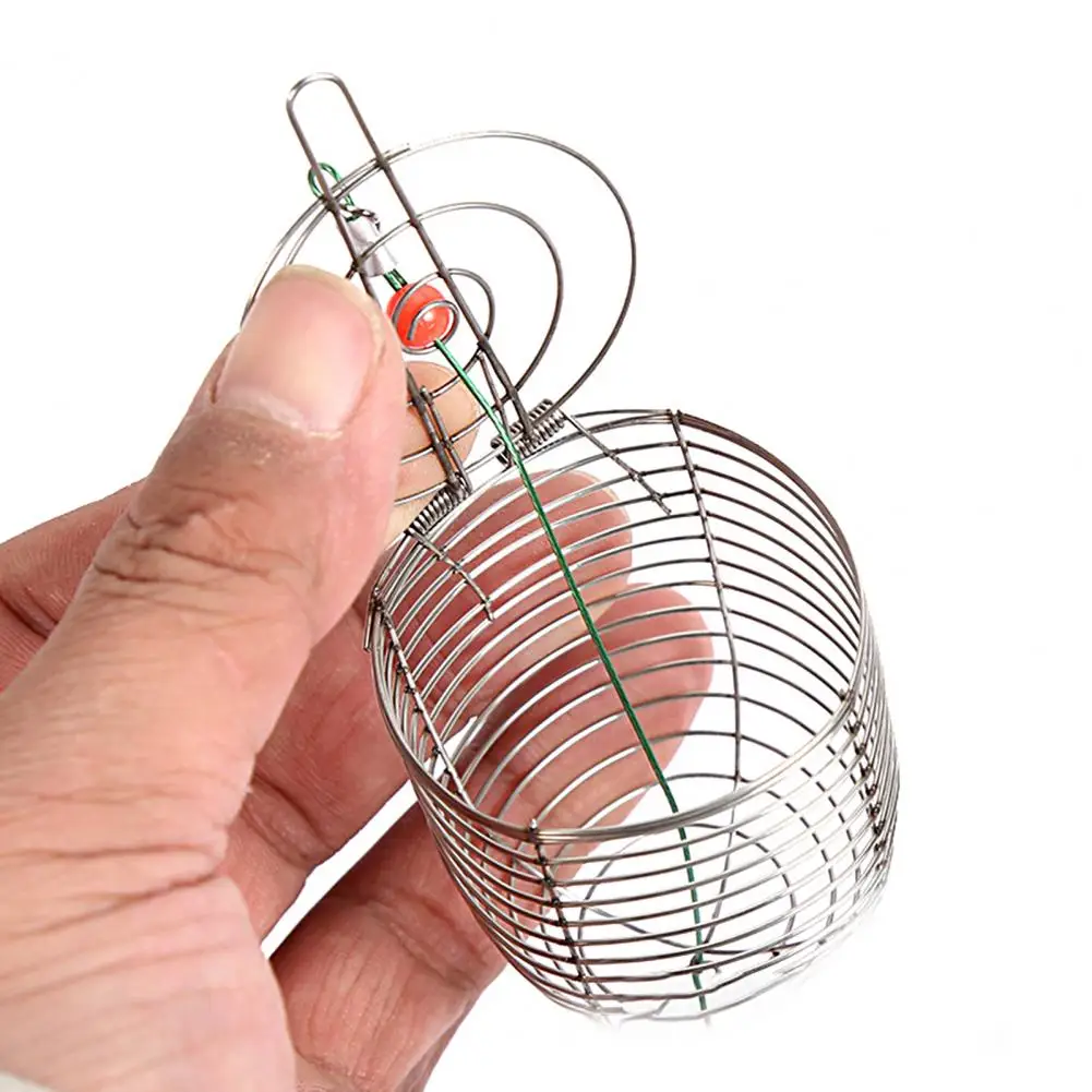 Fishing Bait Cage Compact Size With Spring Increase Fishing Rate