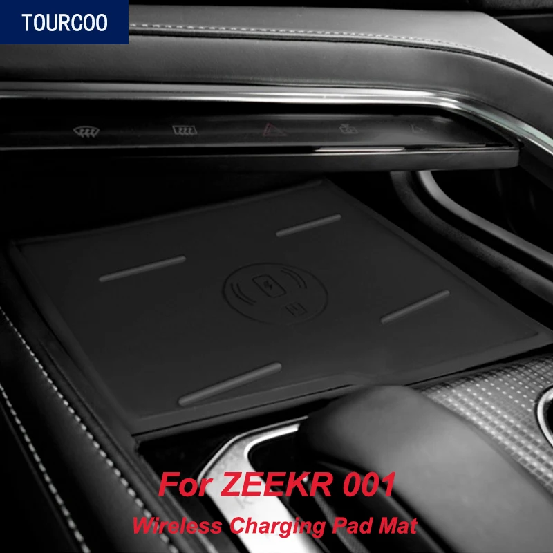 

Центральная консоль для ZEEKR 001 Беспроводная зарядка резиновая подкладка коврик аксессуары для модификации интерьера автомобиля