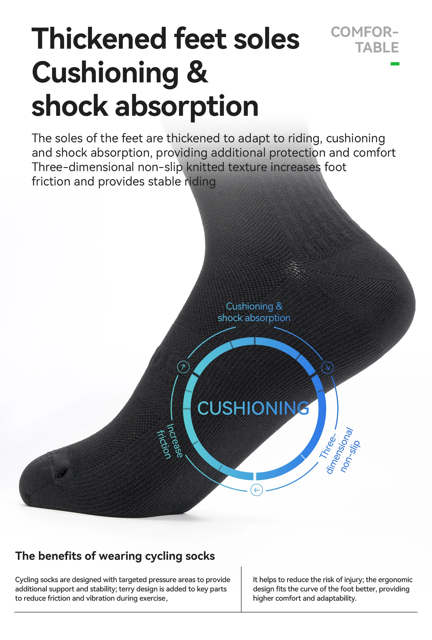 Sport socks close fit