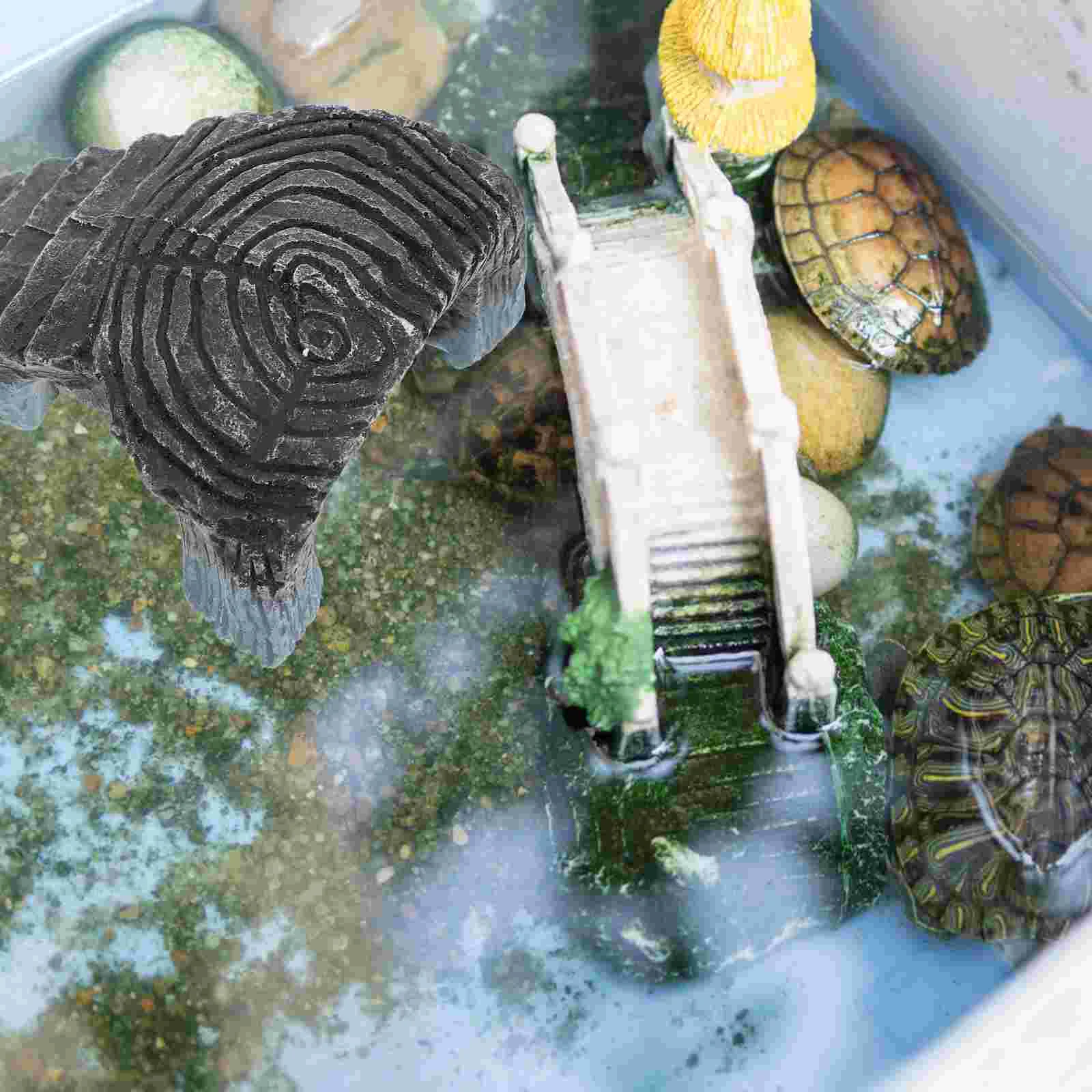 Platform Turtle Tortoise Basking Reptile Climbing Habitat Floating Accessories Resting Cave Resin Climb Ramp Dock Aquarium Fish aquarium accessories