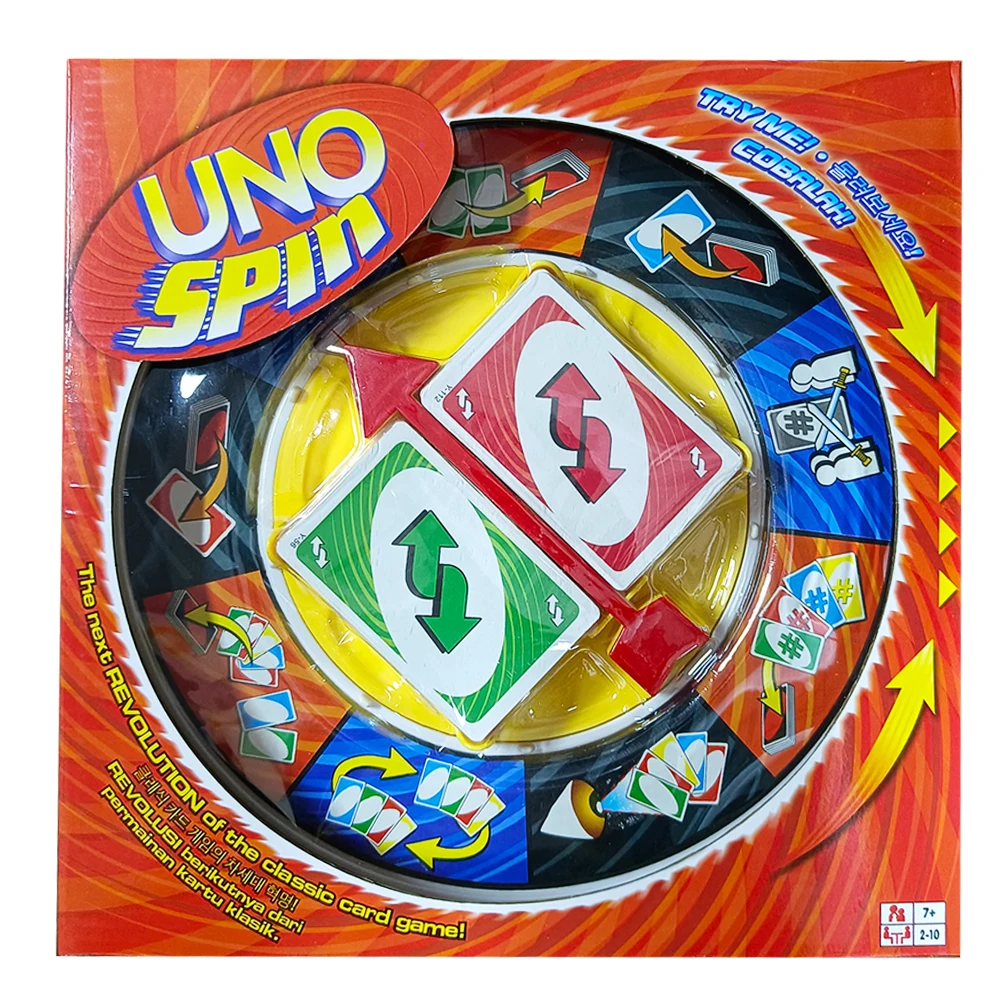 Uno Spin Game Card Board Game Family Funny Entertainment Poker Playing Uno Spin Card