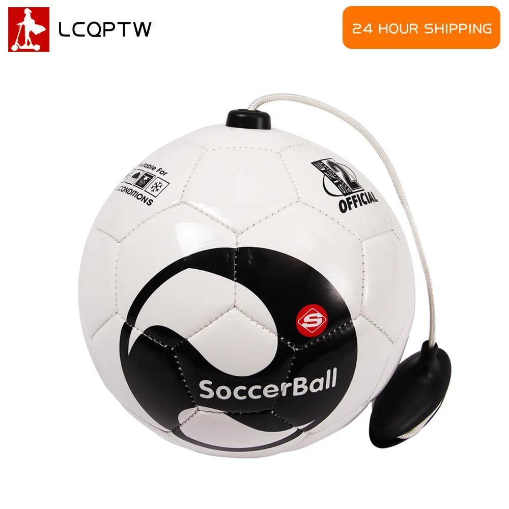 Beginner Soccer Training Ball with Practice Belt, Size 2