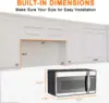 1.9 Cu. Ft. 30 Inch OTR1902S Over the Range Microwave Oven, Over the Stove Microwave, 1000 Watts, 400 CFM Exhaust Fan and LED 2