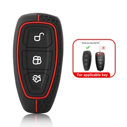 Premium Silicone Car Key Fob Cover - Protective Case for Ford Models (Type A)