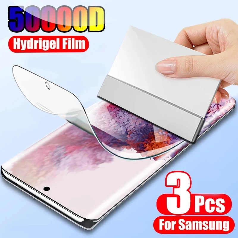 

3Pcs Hydrogel Film For Samsung Galaxy S21 S22 S23 Plus Ultra FE Note 20 10 9 Plus S22 S20 S9 S10 S8 Screen Protector Not Glass