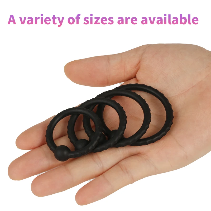 Silicone  Ring Ejaculation Delay  Rings Dick Erection ring Male Chastity Adult Sex Toys For Men Lock Sperm Tra_voghion.com
