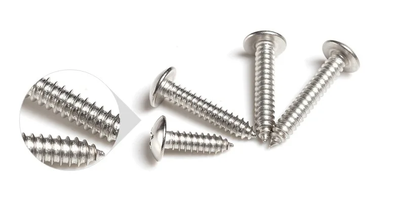 Description Picture 4 of item20pcs Sheet Metal Screw, 304 Stainless Steel M3-M6, Phillips Drive Self Tapping Screw, Round Head Wood Screw, Bright Finish,