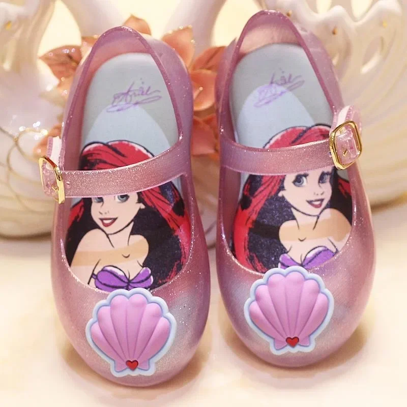 Disney-sandalias de princesa frozen para niña, zapatos deportivos