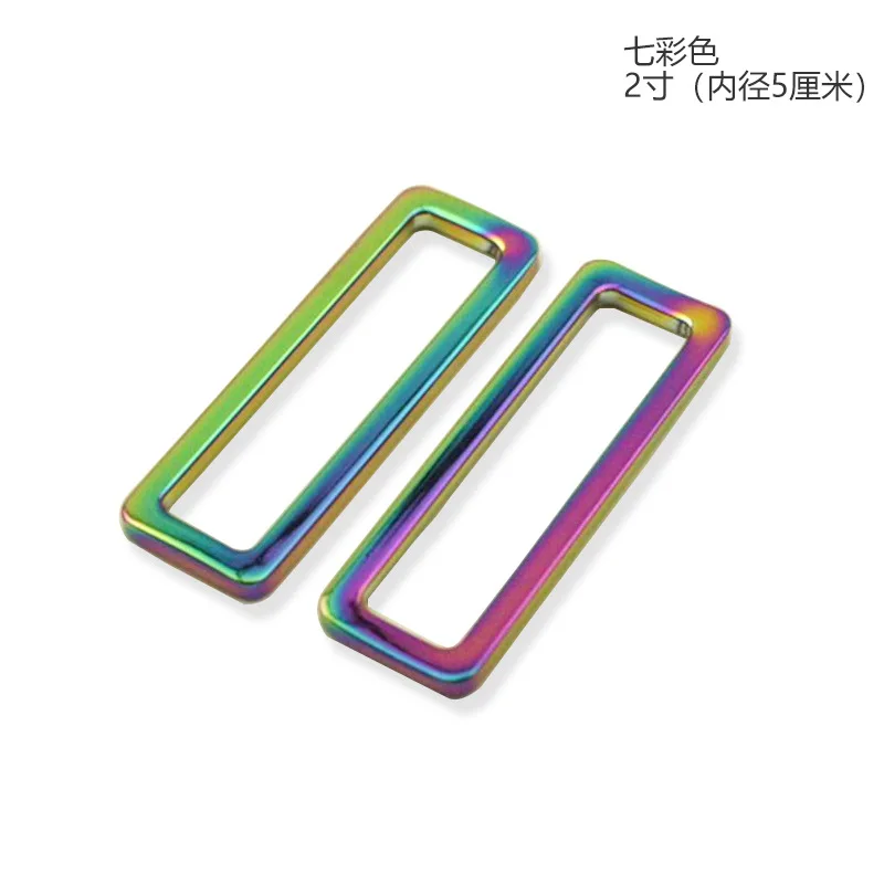 

50mm Custom Metal Adjustable Belt Tri Glide Strap Webbing Alloy Square ring Buckle Accessories Clip wholesale For Handbags