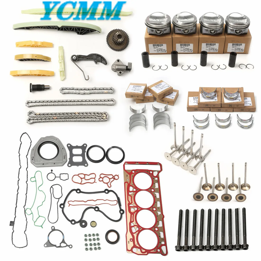 

New Engine Rebuild Overhaul Kit Piston 23mm+0.5mm EA888 MK3 1.8T For VW Arteon Golf Passat Tiguan Audi A3 A4 A5 TT Skoda Seat