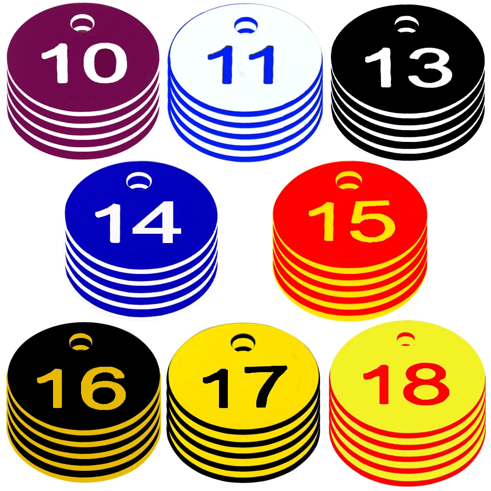Dia 3.5CM Colorful Plastic Round Numbered Label for Husbandry Farm Beehive Box Sequential Numbers Tags Garden Animal Markers beekeeping tools beekeeping accessories